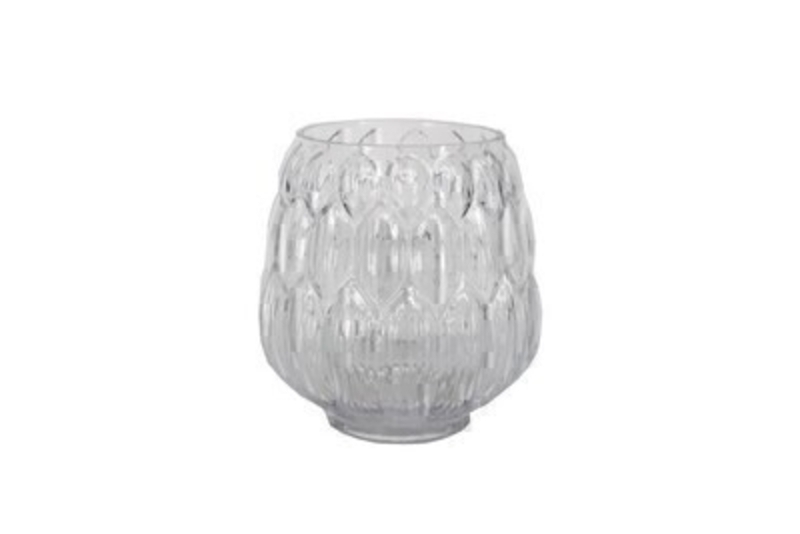 Small Artichoke Clear Glass Vase by Gisela Graham